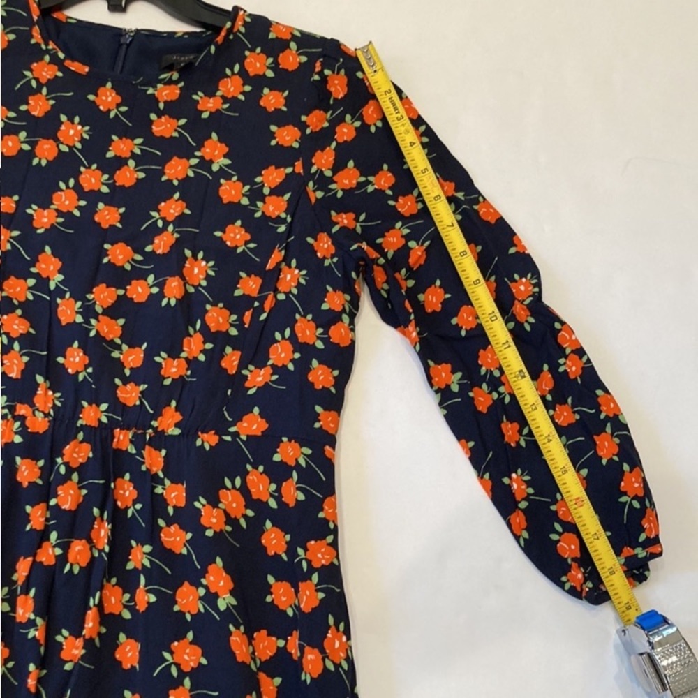 J Crew Flowy Tiered Midi Dress In Poppy Fields Size 0 - Picture 9 of 10